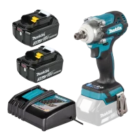 Llave de Impacto Inalámbrica Makita 1/2" 330Nm 18V LXT DTW301Z Brushless + Cargador + 2 Baterías