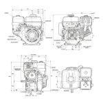 Motor Gasolina 9.0hp Honda 270cc 3600rpm Cuna GX270H2 QD detalle Dimensiones