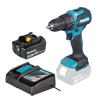 Taladro Percutor Inalámbrico Makita 1/2" 65Nm 18v DHP490Z Brushless + Cargador + 1 Batería