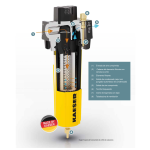 Filtro de Aire Comprimido Serie F Kaeser esquema