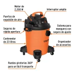 Aspiradora en Seco y Humedo Truper 2200w 23lt 12092 vista prt