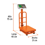 Bascula de Plataforma Truper 100kg 4v + Bateria 15729 vista med
