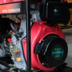 Planta Electrica Diesel 7.2kVA 120v-1f 240v-3f + ATS Barnes DG9000CLE + ATS3F Detalle Motor