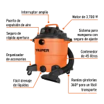 Aspiradora en Seco y Humedo 3700w 30lt Truper 101509 vista prt