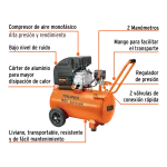 Compresor de Aire Lubricado Truper 12hp 50lt 16095 vista part