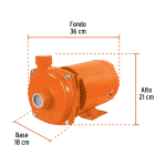 Electrobomba Centrifuga 1 14×1 1.0Hp Truper 115v230v 100433 vista dim