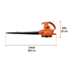 Soplador Aspiradora 23000rpm 1440w Truper 18146 vista dim