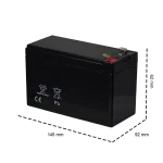 Bateria Toyama 12v 9a 1290 TEBS16B Vista Dimensiones