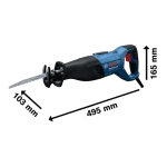 Sierra Sable Inalambrica 1250w Bosch GSA 12-30 +2 Hoja de Sierra 06016C70G0 vista med