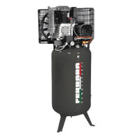 Compresor de Aire Lubricado 5.5hp 270lt 220v Vertical Ferrara Italiano FR2-22300LV