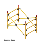 Andamio Dielectrico Fibra de Vidrio 227kg Red Lift x Secciones vista Sección Base
