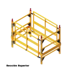 Andamio Dielectrico Fibra de Vidrio 227kg Red Lift x Secciones vista Sección superior