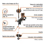 Desbrozadora Multifuncional 4 en 1 Gasolina 45 cc 2T Eje Recto Truper DES-45M